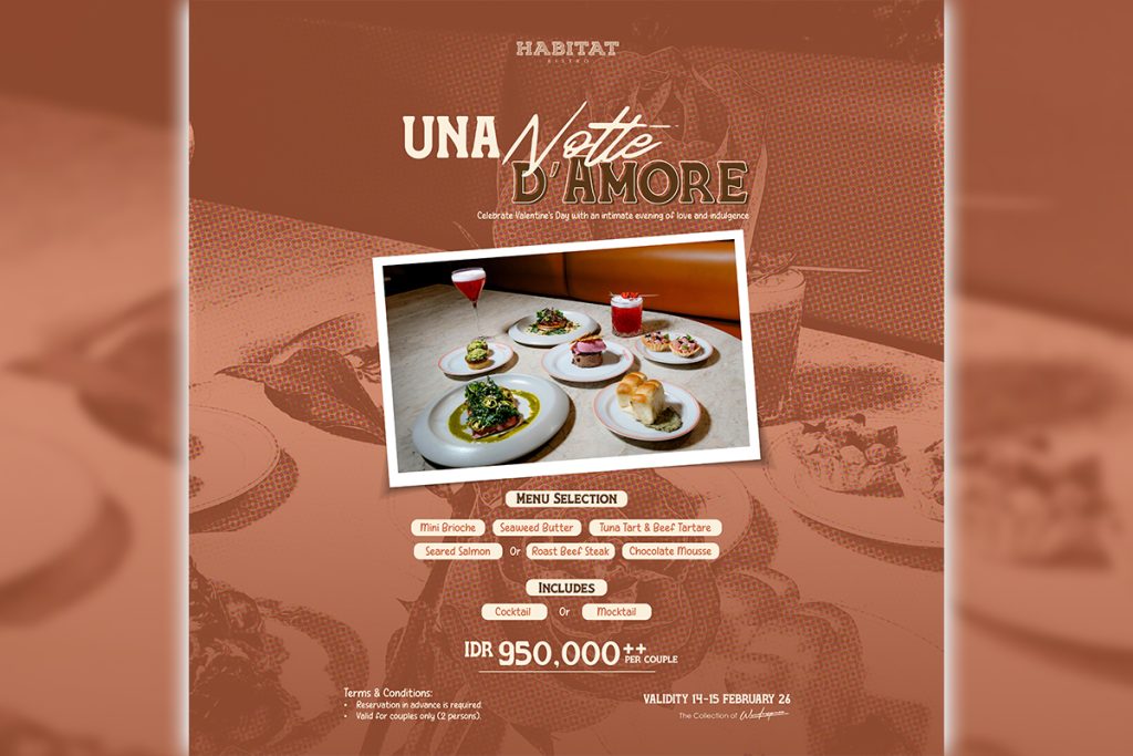 Valentine's Day in Bali 2026 at Habitat Bistro - Una Notte d Amore