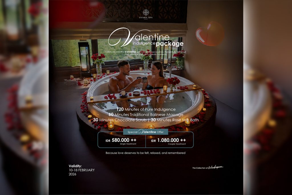 celebrate Valentine day in Bali with spa at Svaha Spa Sanur