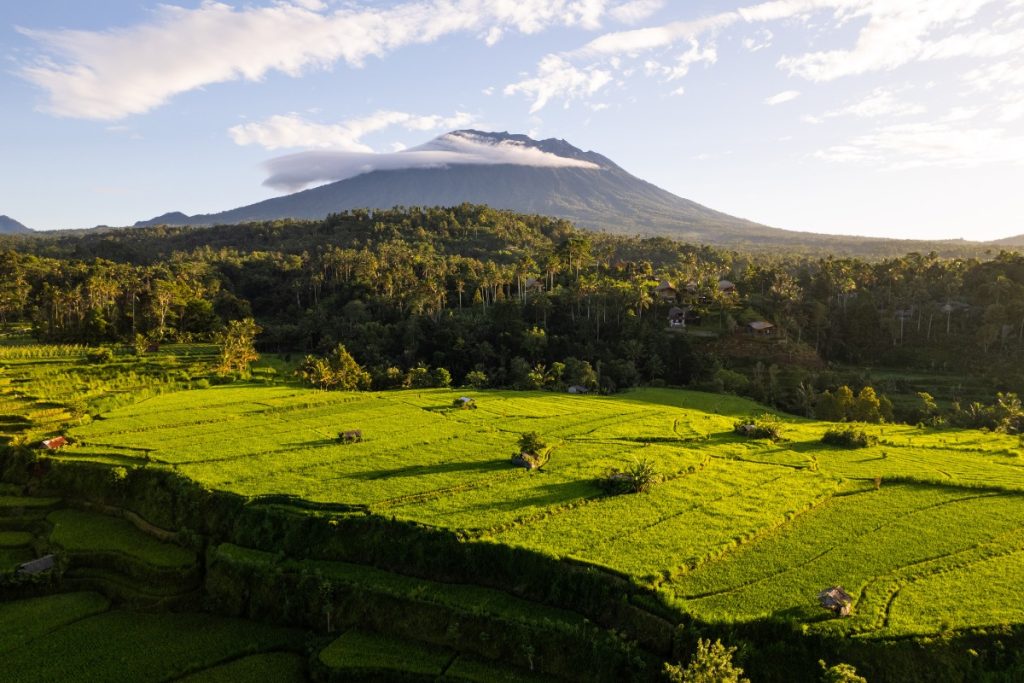 Mount Agung the volcano in bali