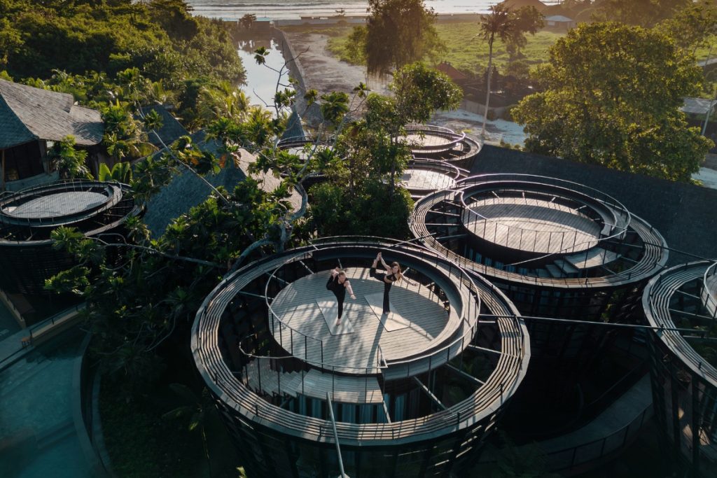 experience yoga with view at cabana canggu